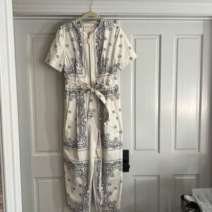 Tory Burch White and Black Detail Garment